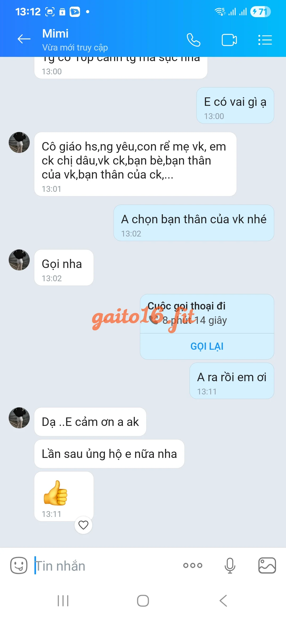 Ảnh đánh giá gái gọi
